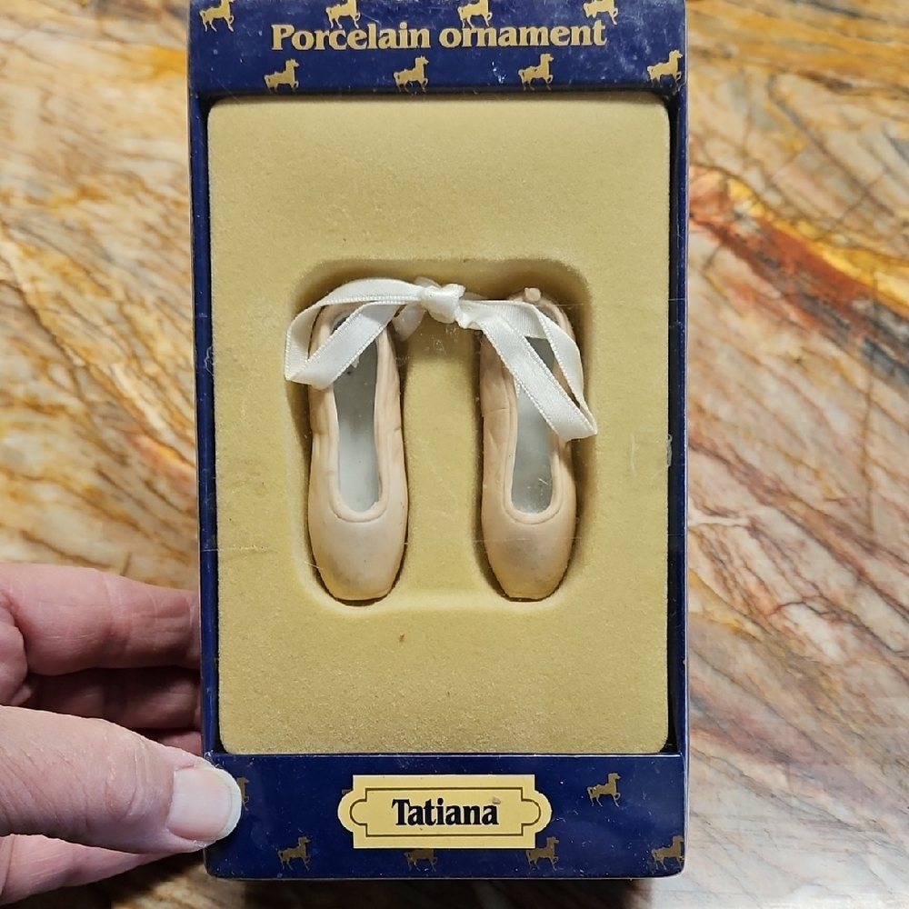 Tatiana Porcelain Ballet Shoe Ornament
